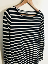 Load image into Gallery viewer, Jigsaw Women's Striped Long Sleeve T-Shirt | M UK10-12 | Blue