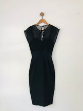 Load image into Gallery viewer, Stop Staring by Alicia Estrada Women's Mesh Bodycon Dress | M UK10-12 | Black