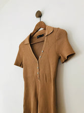 Load image into Gallery viewer, Karen Millen Women's Knit Henley T-Shirt | M UK10-12 | Brown