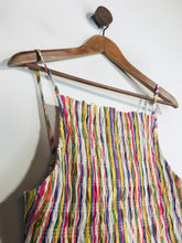 Load image into Gallery viewer, Zara Women's Striped Ruched Tank Top NWT | M UK10-12 | Multicoloured