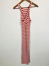 Load image into Gallery viewer, Zara Women's RibbedStriped Bodycon Dress | M UK10-12 | Red