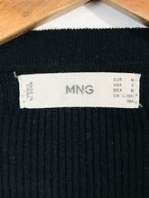 Load image into Gallery viewer, Mango Women's Balloon Sleeve Ribbed Jumper | M UK10-12 | Black