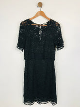 Load image into Gallery viewer, Whistles Women's Lace Short Sleeve Sheath Dress | UK10 | Black