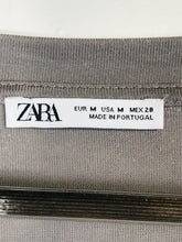 Load image into Gallery viewer, Zara Women's V-Neck T-Shirt | M UK10-12 | Grey