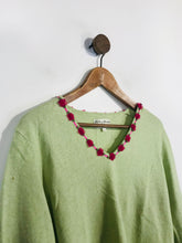 Load image into Gallery viewer, Phase Eight Women's Merino Floral Jumper | UK16 | Green