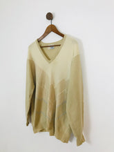 Load image into Gallery viewer, Pringle Women’s 100% Cashmere V-Neck Intarsia Knit Jumper | 44 L UK14-16 | Brown