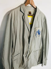Load image into Gallery viewer, Thomas Burberry Men's Striped Suit Jacket | L | Grey