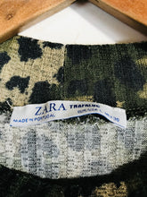 Load image into Gallery viewer, Zara Women's Leopard Print High Neck T-Shirt | L UK14 | Multicoloured