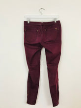 Load image into Gallery viewer, Zara Women’s Jeggings Jeans Leggings | 38 UK10 | Burgundy Red