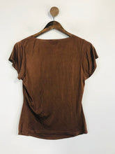Load image into Gallery viewer, Fenn Wright Manson Women's Cowl Neck T-Shirt | UK12 | Brown
