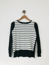 Load image into Gallery viewer, Mint Velvet Women’s Striped Contrast Jumper | UK8 | Black