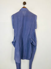 Load image into Gallery viewer, l.a.m.b. Women's Silk Wrap Shirt Dress | US6 UK10 | Purple