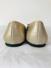Load image into Gallery viewer, Lands' End Women’s Glitter Metallic Ballerina Flats Shoes | UK5 | Gold