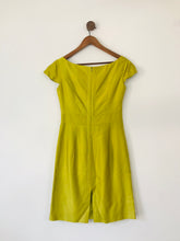 Load image into Gallery viewer, Sub Couture Women’s Cap Sleeve Shift Dress | UK12 | Yellow-Green