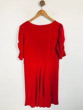 Load image into Gallery viewer, Biba Women's Ruched V-neck A-Line Dress | UK16 | Red