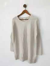 Load image into Gallery viewer, The White Company Women's Merino Oversized Jumper  | UK14 | White
