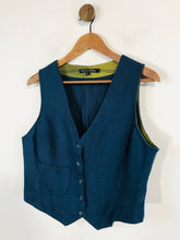 Load image into Gallery viewer, Gudrun Sjoden Women's Linen Waistcoat Jacket | L UK14 | Blue