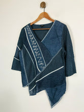 Load image into Gallery viewer, Horsan Women's Boho Panelled Blouse | M UK10-12 | Blue