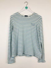 Load image into Gallery viewer, Ralph Lauren Womens Long Sleeve Stripe T-shirt | UK12 | Blue