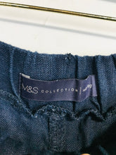 Load image into Gallery viewer, Marks and Spencer Women's Linen Wide Leg Casual Trousers | UK20 | Blue