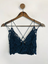 Load image into Gallery viewer, Free People Women's Crop Lace Tank Top | S UK8 | Blue