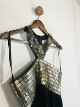 Load image into Gallery viewer, French Connection Women's Halter Neck Embellished Maxi Dress NWT | UK10 | Black