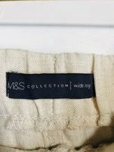Load image into Gallery viewer, M&S Women's Linen Wide Leg Casual Trousers | UK20 | Beige