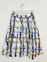 Load image into Gallery viewer, L.K.Bennett Women’s Silk Pleated Midi Skirt | UK10 | White Multi