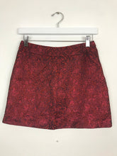 Load image into Gallery viewer, Karen Millen Floral Jacquard Mini Skirt | UK8 | Red