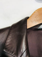 Load image into Gallery viewer, Marks and Spencer Women's Leather Blazer Jacket | UK14 | Brown