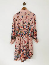 Load image into Gallery viewer, Massimo Dutti Women's Floral Long Sleeve Shirt Dress | UK10 | Pink