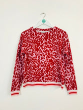 Load image into Gallery viewer, Oliver Bonas Women’s Leopard Print Jumper | UK10 | Red