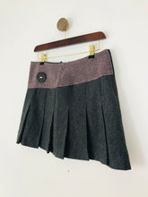Load image into Gallery viewer, United Colors Of Benetton Women’s Wool Pleated Mini Skirt | 42 UK10 | Grey