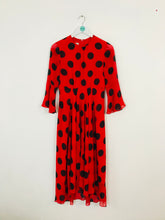 Load image into Gallery viewer, Hobbs Women’s Polka Dot Maxi Dress | UK8 | Red