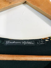 Load image into Gallery viewer, Gudrun Sjoden Women's Cotton Floral Sheath Dress | L UK14 | Black