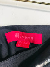 Load image into Gallery viewer, Monsoon Women's Embroidered Pleated Midi Skirt | UK14 | Blue