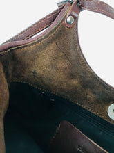 Load image into Gallery viewer, Karen Millen Womens Suede Fringe Hand Bag | Small | Brown