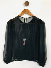 Load image into Gallery viewer, Lipsy Women's Long Sleeve Pleated Blouse | UK8 | Black