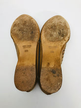 Load image into Gallery viewer, Mirage Vero Cuoio Women's Floral Embellished Slip On Shoes | EU38.5 UK5.5 | Brown