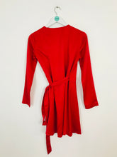 Load image into Gallery viewer, Dancing Leopard Women’s Long Sleeve Wrap Mini Dress | UK8 | Red
