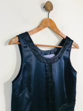 Load image into Gallery viewer, Vera Wang Women's Silk Embroidered Tank Top | US4 UK8 | Blue