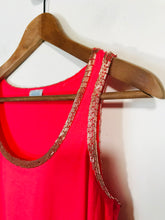 Load image into Gallery viewer, Oasis Women's Embroidered Tank Top | UK10 | Pink