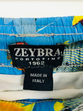 Load image into Gallery viewer, Zeybra Men’s Fish Print Swim Shorts | S | Blue