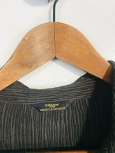 Load image into Gallery viewer, St Michael Women's Striped Ribbed Blouse | UK18 | Brown