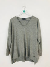 Load image into Gallery viewer, Polo Ralph Lauren Women’s V-Neck Oversized Jumper | M | Grey