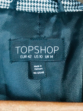 Load image into Gallery viewer, Topshop Women's Check Gingham Blazer Jacket | UK14 | Black