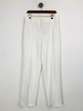 Load image into Gallery viewer, Zara Women's Striped High Waist Casual Trousers | L UK14 | White
