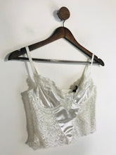 Load image into Gallery viewer, Out From Under Urban Outfitters Women's Satin Lace Corset Tank Top | M UK10-12 | White