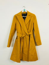 Load image into Gallery viewer, Ted Baker Women’s A-Line Trench Coat | 2 UK10 | Mustard Yellow