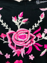 Load image into Gallery viewer, Claire Richards Women's Floral Embroidered Sheath Dress | L UK14 | Black